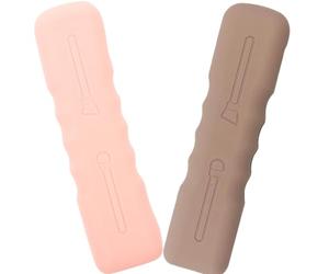 DECHOUS Silicone Makeup Brush Holder Storage Bag 2Pcs with Side Opening for Travel and Daily Use by Women