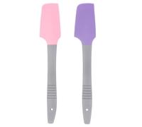 DECHOUS Silicone Wax Scraper and Applicator Spatulas 2Pcs for Hair Removal, Reusable Wax Mixing and Cleaning Sticks in Pink and Purple for Body Waxing at Home