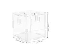 DECHOUS Small Acrylic Spider Terrarium Box 4.5x4.3x4.1 Inch Mini Jumping Spider Enclosure with Ventilation for Reptile and Small Pet Habitat Breeding, Feeding, and Hatching Container
