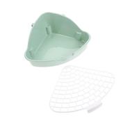 DECHOUS Small Animals Litter Box Bunny Supplies Plastic Two-layer Grid Design with Detachable Grids and Fixed Double Hook Prevents Feet from Getting Stuck Easy to Clean Corner Toilet