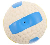 DECHOUS Small Dog Chew Ball 9.5cm Squeaky Teething Ball Rubber Interactive Puppy for Corgi Golden Retriever Border Collie Pet Play and Teeth Cleaning