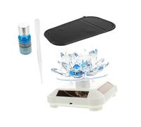 DECHOUS Solar Aromatherapy Diffuser for Car Interior, Blue Crystal Flower Decoration with Solar Power and Rotating Feature, Elegant Car Aromatherapy Ornament and Decorative Air Freshener