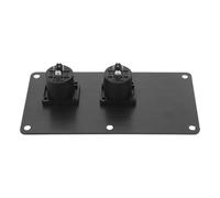 DECHOUS Speaker Junction Box with Dual 4-pin Xlr Design, Aluminium Alloy Construction to Minimize Signal Loss and Ensure Longterm Reliability, for Sound System Setups and Stage Audio