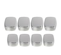 DECHOUS Square Aluminum Soap Boxes Set 8pcs Handmade Soap Storage Cans with Lids, 4pcs 100ml (84x62x21mm) 4pcs 150ml (95x70x28mm), Sturdy Household Cosmetic Containers for Bathroom and