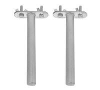 DECHOUS Stainless Steel Bird Perch with Rough Dual Functionality Perch Stand 2pcs for Nail Filing and Beak Grinding in Bird Cage Accessories for Parakeet and Cockatiel