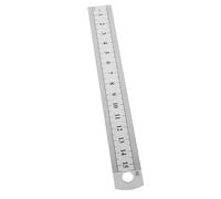 DECHOUS Stainless Steel Metric Ruler 15cm Guitar String Action Gauge Luthier Measuring Tool Center Finding Straight Edge for Acoustic and Electric Guitar Setup