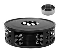 DECHOUS Stainless Steel Tea Warmer with Candle Holder Heating Base Teapot Warmer for Coffee Milk and Tea Compact 6-Inch Stove for Home Office and House Use