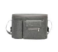 DECHOUS Stroller Handlebar Mummy Bag and Waterproof Diaper Pouch for Baby Bottle Storage, Grey Multifunctional Organizer Suitable for New Parents and Travel