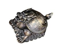 DECHOUS Table Ashtray Metal Dragon Turtle Smoker Ashtray with Lid Anti-Fall Windproof Generous Capacity for Desktop Office