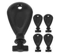 DECHOUS Toilet Paper Dispenser Key Replacement 5pcs ABS Plastic Black for Schools Home and Public Restrooms Multiscene Use