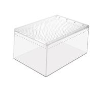 DECHOUS Transparent Multi Function Reptile Cage with Ventilation for Snakes Spiders Geckos and Small Pets Leak Habitat Box for Observation and Transport