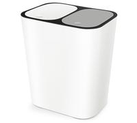 DECHOUS Trash Bin Double Dual Trash Can, 2 Compartment Kitchen Garbage Can Double Plastic Dry Wet Classified Recycling Bin, Wastebasket Liter Bin Dustbin Rubbish Box for Kitchen