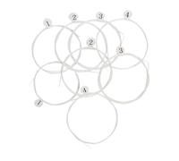 DECHOUS Ukulele Strings Pack Dimensions 8pcs Nylon Replacement Strings 3rd 0.34mm with 4th 0.28mm 2nd 0.32mm 1st 0.24mm White Versatile and Replaceable for Ukulele Accessories