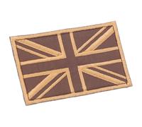 DECHOUS Union Jack Patch Embroidered Patches Fabric Stickers Brown Washable Versatile Cloth Appliques for Clothing Jackets Clothes Repair DIY Wardrobe