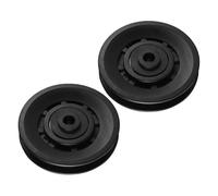 DECHOUS Universal Bearing Pulley Wheels Easy to Install 2pcs Plastic Material, Smooth and Silent Operation Fitness Accessory for Gym Equipment Replacement for Gym Machines