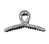 DECHOUS Versatile Rhinestone Hair Claw Clip Secure Hold for Thick Hair, Suitable as Gift for Friends and Family, French-Inspired Elegance, Sturdy Material, Silver,