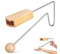 DECHOUS Vibraslap Wood Percussion Instrument Latin Rhythm Hand Musical Instrument with Sound Chambers for Band and Stage Performance