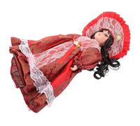 DECHOUS Victorian Doll Decor Decorative Doll Statues Ceramic and Cloth Material Lace Details Victorian-style European Court Aesthetic Appearance Giftable Home Decoration