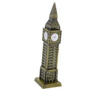 DECHOUS Vintage Metal Clock Tower Statue London Building Sculpture Zinc Alloy Tabletop Display Home Decor Enhances Aesthetic Appeal Versatile Decor