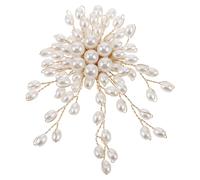 DECHOUS Vintage Pearl Brooch Pins with Pearl Accent and Plastic Material, Featuring a Cute Flower Rhinestone Design, a Fashionable Accessory for Women's Clothing and Special Occasions