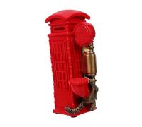 DECHOUS Vintage Telephone Booth: Red Resindecoration Rotary Dial Phone Model - for Home Decor Antique Ornament Classic Display