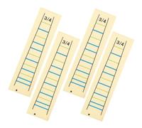 DECHOUS Violin Fingerboard Stickers with No Glue Residue 4pcs Paper Material Learning Efficiency for 3/4 Size Violin Learners