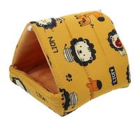 DECHOUS Warm Cotton Cloth and Polyester Small Pet Bed for Guinea Pigs and Hamsters, Easy to Install Cozy Hideout for Cage and Other Places, Soft Yellow Bedding for Tiny Hamster Houses