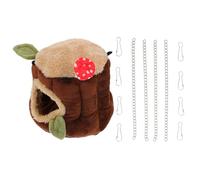 DECHOUS Warm Hamster House Pet Bed Soft Cloth Sleeping Nest with Buckles and Chains Protects from Cold Suspendable for Hamster Mice on The Floor Or Room