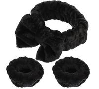 DECHOUS Water Absorbent Wrist Bands for Face Washing and Makeup Headbands Kit, Comfortable Elastic Cloth Hairbands to Keep Hair from Face, Wide Headbands and Wristbands for Spa and Facial