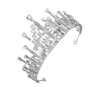 DECHOUS Wedding Crown Silver Baroque Ice Snow Rhinestone Tiara for Bride Birthday Party Halloween Christmas