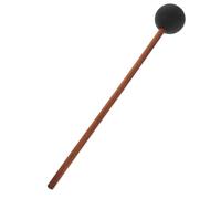 DECHOUS Whale Singing Effect Resonance Mallet with Wooden Long Handle, Small Black Silicone Ball Sound Bath Gong Mallet for Meditation and Yoga Performance