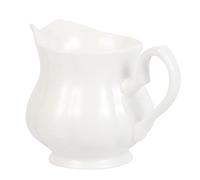DECHOUS White Ceramic Milk Jug with Handle 300ml Porcelain Coffee Creamer Pitcher Milk Storage Jar for Home Kitchen Serving and Beverage Use