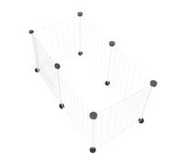 DECHOUS White Iron Wire Pet Cage with 12 Fixing Buckles, Easy to Assemble and Firm Stable Wire Crate for Cats and Small Dogs, Suitable for Indoor Use and Temporary Pet Playpen Random Color