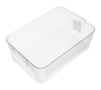 DECHOUS White Pet Desktop Organizer Storage Box for Makeup and Cosmetics, Multipurpose Cosmetic Storage Case with Well-organized Compartments, Easy to Move for Desktop Use