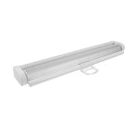 DECHOUS White Polyester Roller Blind, No Cord Sun Blocking Window Shade, Total Light Elimination, Energy Saving, for Porch and Outdoor Use, Soft White Backing