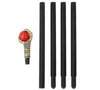 DECHOUS Wizard Staff Prop Comfortable to Hold with Red Sphere Topper Halloween Lightweight Plastic Scepter Wand with Smooth Burrfree Surface for Cosplay and Classroom Performance
