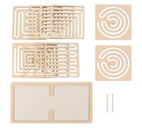 DECHOUS Wooden Brain Puzzles Set for and Adults, Fine Motor Skills Educational for Preschool, Left and Right Brain Development Cognitive Training Game