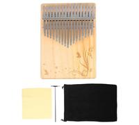 DECHOUS Wooden Finger Piano 17 Keys Kalimba Thumb Piano with Stainless Steel Keys Music Crisp Sounding for Adult Beginners Beginner Instrument