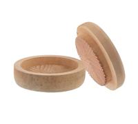 DECHOUS Wooden Grain Peeling Tray Grinder Mill Handheld Beige Manual Grain Grinder for Rice Home the Go