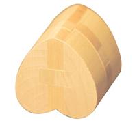 DECHOUS Wooden Heart-shaped Kongming Lock Brain Teaser for Hand-eye Coordination Logical Thinking Educational Disassembly Puzzle