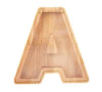 DECHOUS Wooden Letter-shaped Piggy Bank Money Pot Visible Savings Box Desktop Decoration Creative Financial Management Tool for Adults