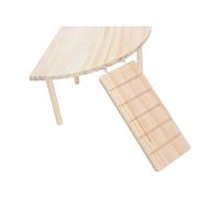 DECHOUS Wooden Small Animal Climbing Platform with Ladder for Hamster Cage, Corner Khaki Pet Cage Accessory, Easy to Assemble and Encourages Exploration, for Rodent Tanks and Shelves