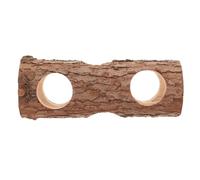 DECHOUS Wooden Small Animal Tunnel for Hamster Rabbit Cat with Hideout Hole, Small Size Chewable Rat Cage Accessory for Guinea Pig and Dwarf Hamster Exercise