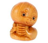 DECHOUS Wooden Snake Ornaments Animal Car Dashboard Decor Figurines Home Decor Chinese Snake Statues Monkey Statue Mini Snake Figurine Animal Statues Zodiac Animal Figure Brown Cypress