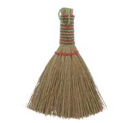 DECHOUS Woven Miscanthus Broom with Bamboo Handle for Indoor Cleaning Lightweight Handheld Sweeper for Living Room Bedroom and Kitchen Dust Removal