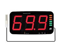 Decibel Meter 13 Inches Wall Hanging Sound Level Meter Data Logger, Noise Meter with 16.4ft Sound Sensor, Audible and Visual Alarm Sound Meter for Decibel Level Monitoring in Classroom, Studio, Home