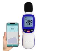 Decibel Meter Bluetooth Digital Sound Level Meter with APP Datalogger, 30-130dBA Wireless SPL Meter Recorder with 20,000 Records, Alarm, Max/Min/Hold - Noise Tester for Home, School, Factory and etc.