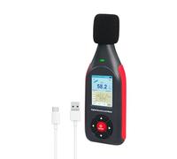 Decibel Meter Data Logger Digital Sound Level Meter with 43,000 Data Record & Export, SPL Noise Meter, A/C Frequency Weighting, Real-Time Measure, 3 Color Alarm, Rechargeable & Data Logging Function