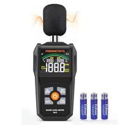 Decibel Meter, POROMETISTO SL01 Digital Sound Level Meter, 30-130dB SPL Meter with A/C Weighting, Data Hold, MAX/MIN - Noise Detector for Home, Factory, Noisy Neighbors (Black)