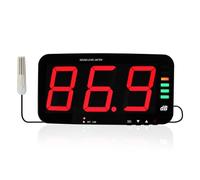 Decibel Meter Sound Level Meter with Data Logging, Wall Mounted Noise Meter with 13" Large LCD Display, 6.4ft Corded Sensor, Alarm Output for Classroom Studio Noise Measuring and Recording